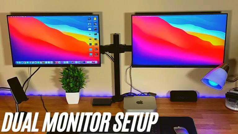How do I connect two monitors to my Mac Mini?